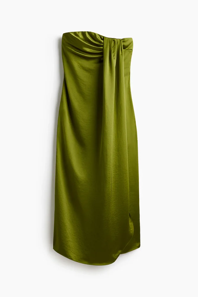 Satin bandeau dress