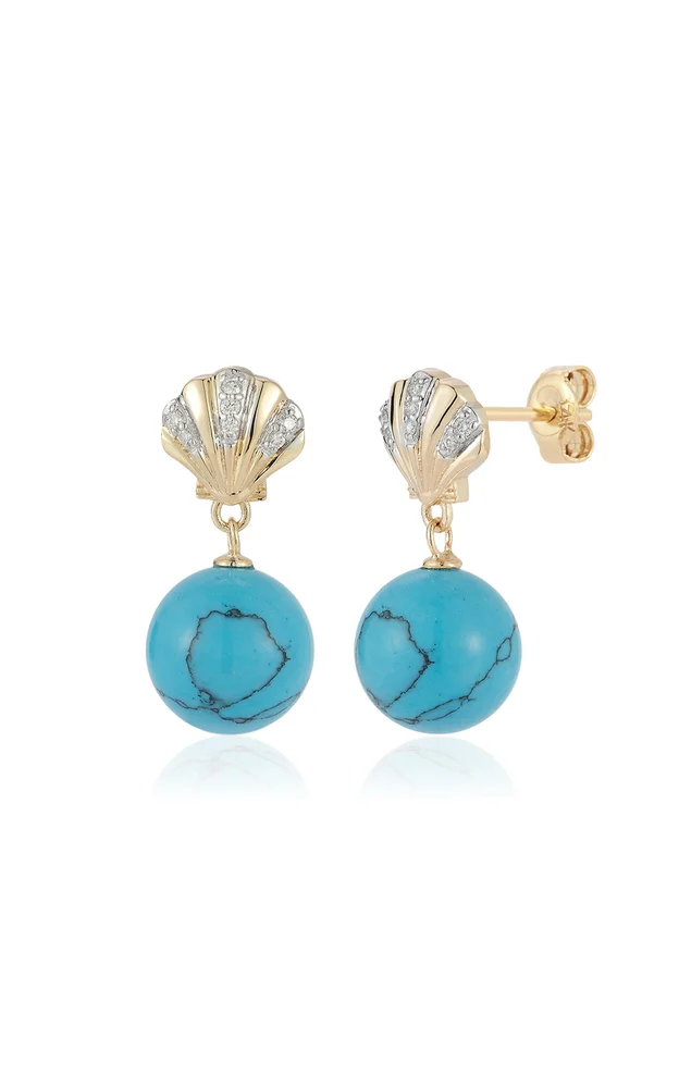 Petite Venus Turquoise Drop Earrings