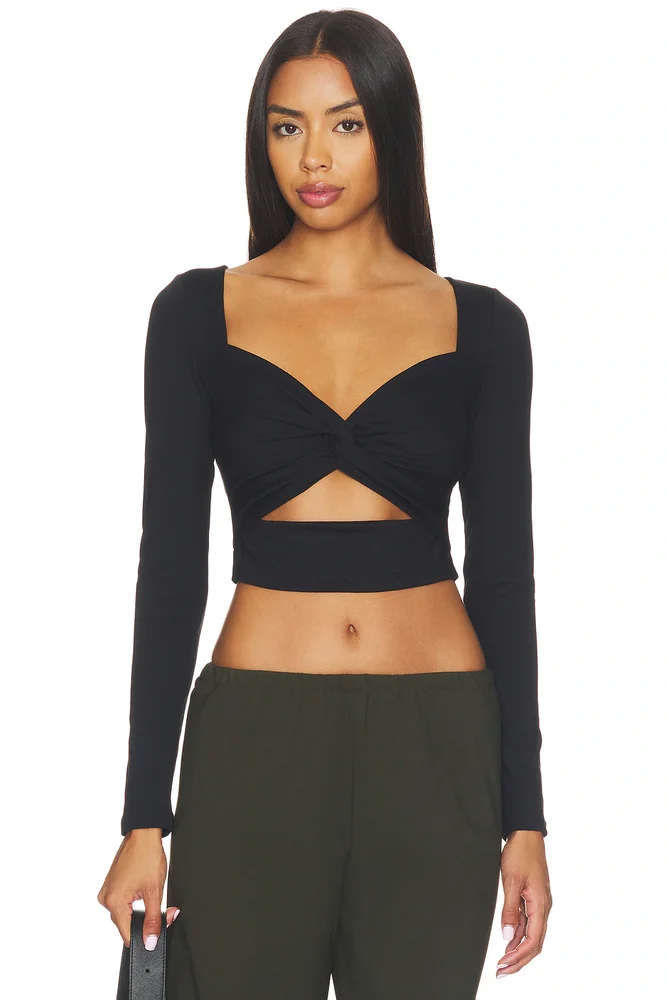 Twisted Front Longsleeve Top