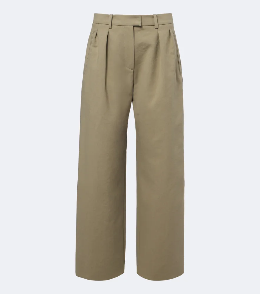 Cotton wide-leg pants