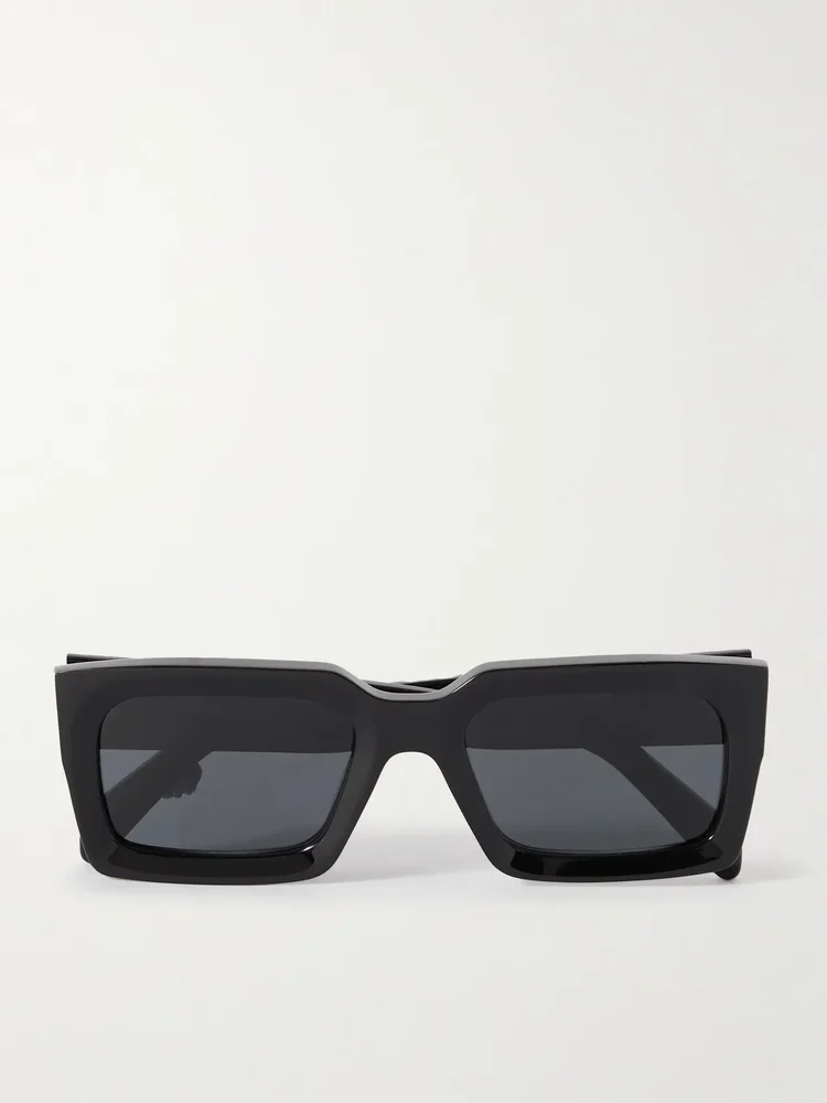 Bold square-frame acetate sunglasses