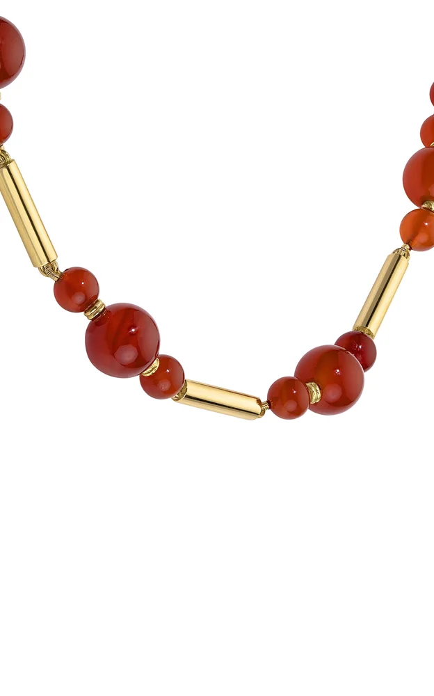 Gilda 18K Yellow Gold Carnelian Stick Chain