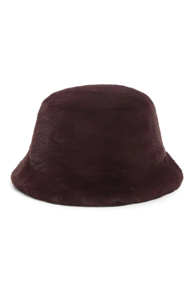 Amara Pluche Faux Fur Bucket Hat