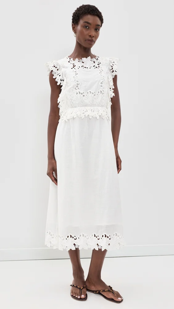 Eleannora Embellished Midi Dress