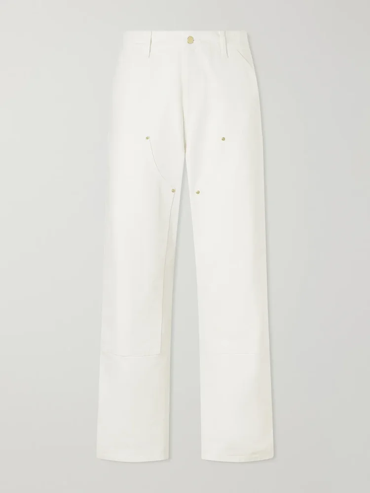 Double Knee Straight-Leg Cotton-Canvas Carpenter Trousers
