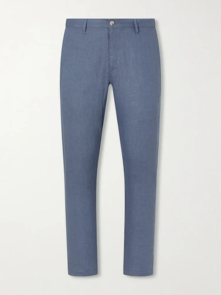 Straight-Leg Linen Trousers