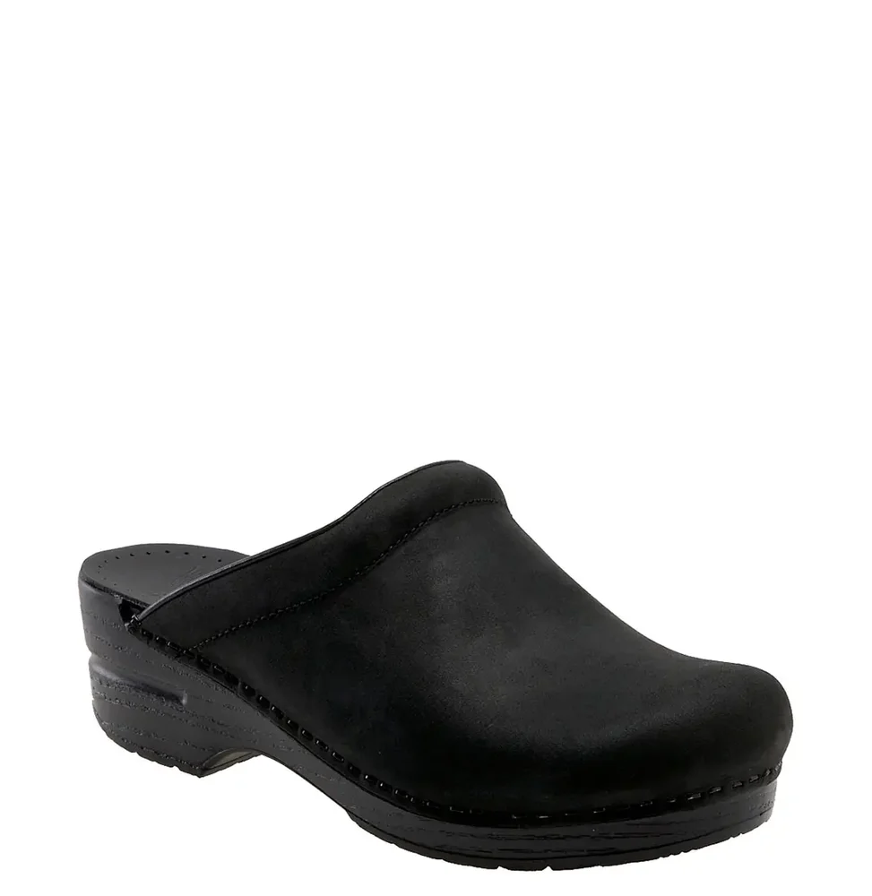 Sonja Oiled Leather Clog
