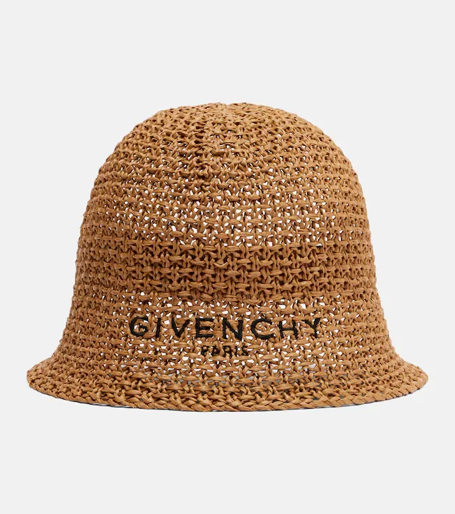 Logo woven cotton-blend bucket hat