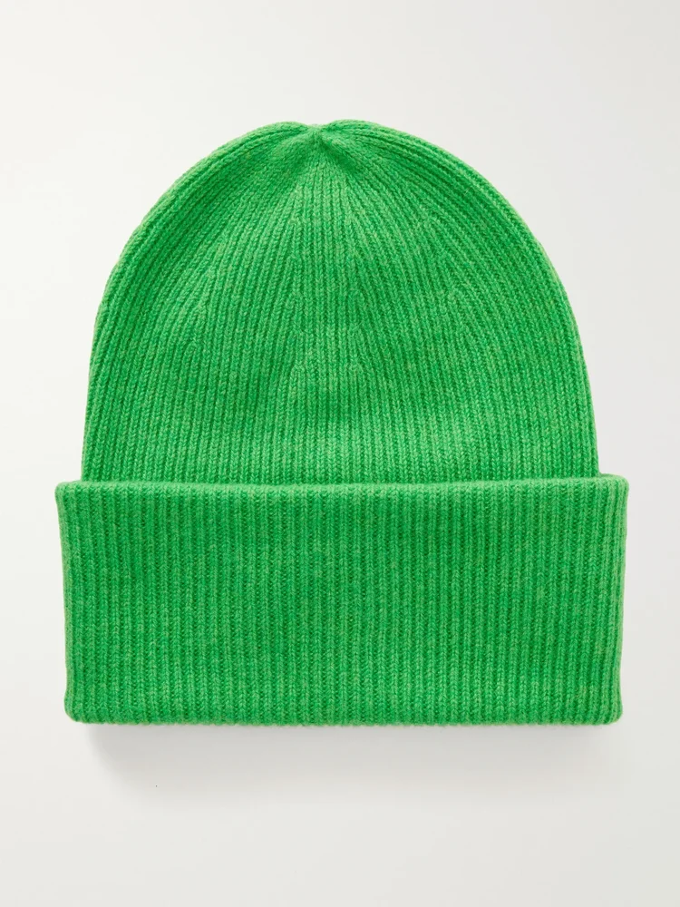 Stockholm ribbed cashmere beanie