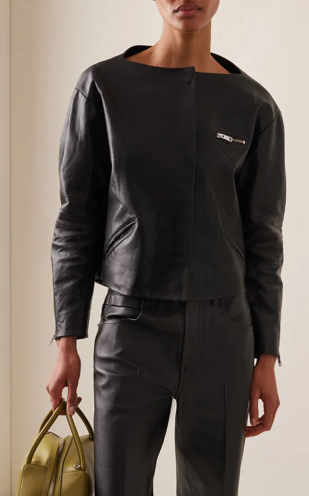 Cropped Leather Jacket