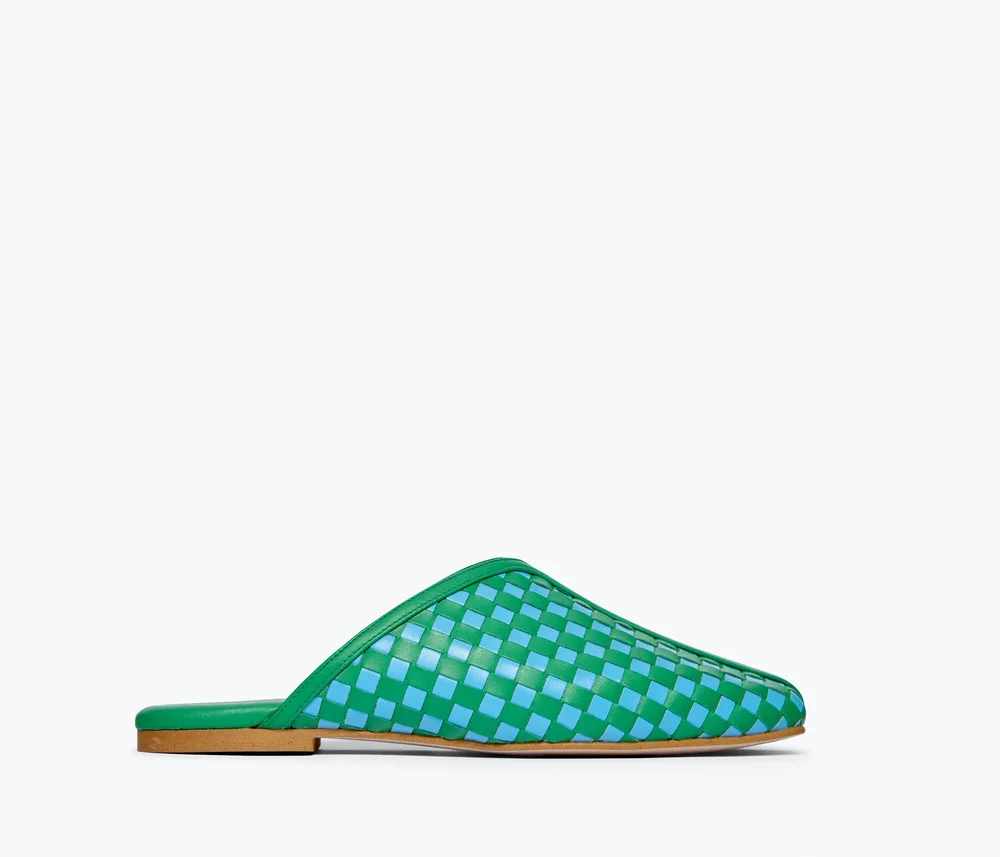 fredasalvador.com SAANVI WOVEN LEATHER SLIDE