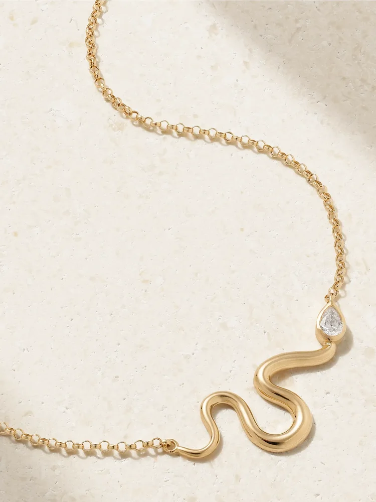 Boa 18-karat gold diamond necklace