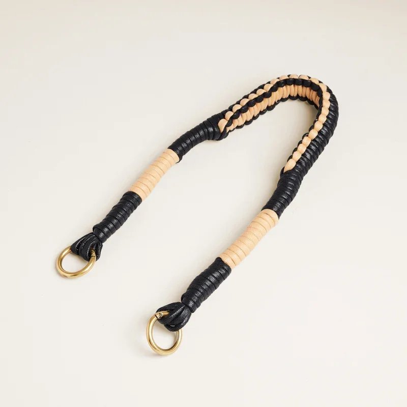 Braided Shoulder Strap - Black & Natural