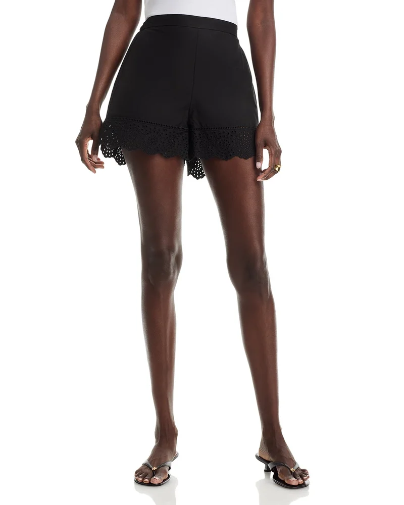 Greta Eyelet Hem Shorts
