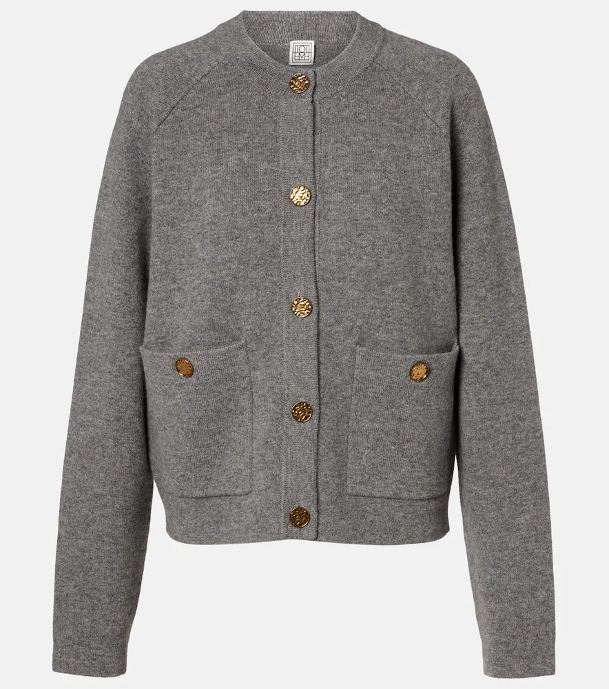 Cashmere and wool-blend cardigan