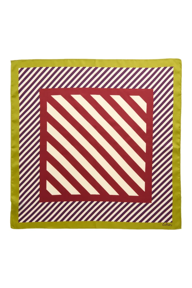 Striped Silk Bandana