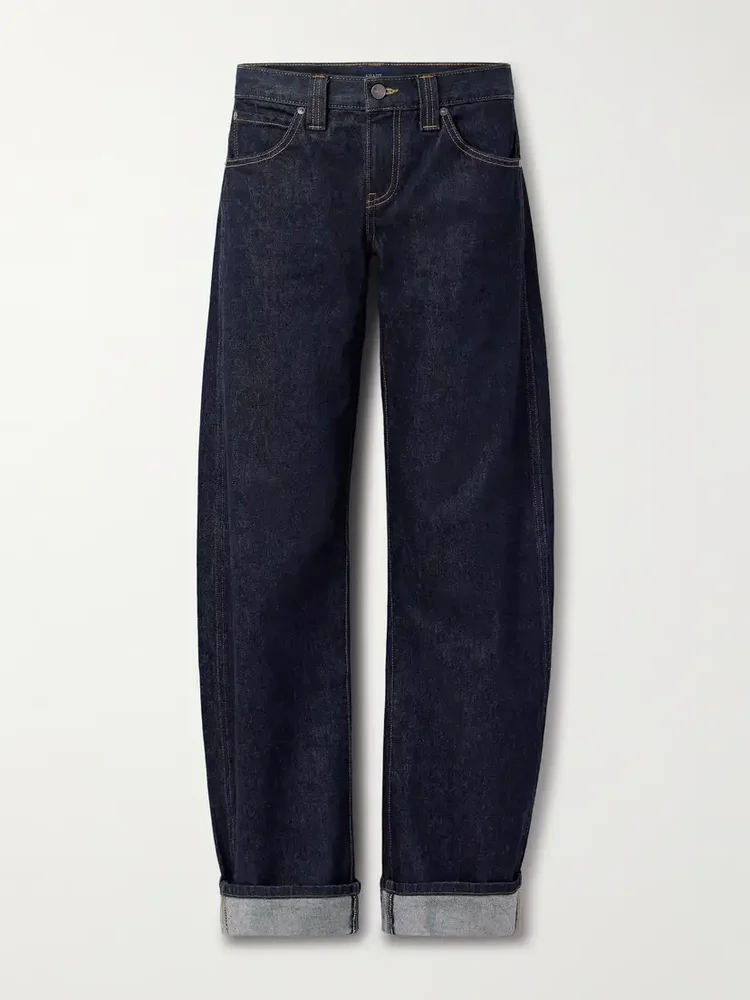 Karo mid-rise barrel-leg jeans