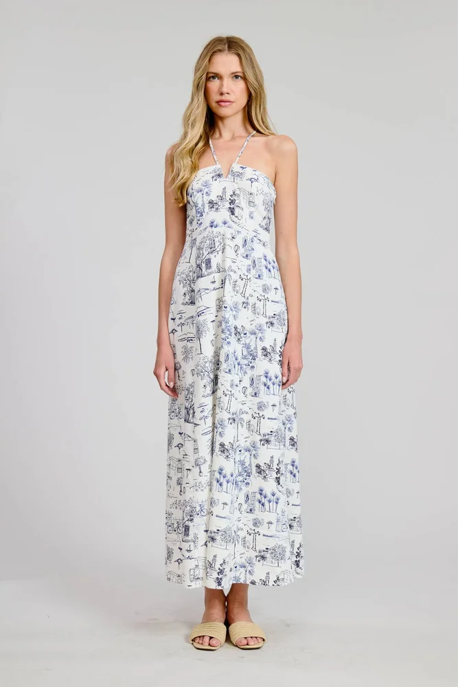 Amalfi Printed Midi Summer Dress
