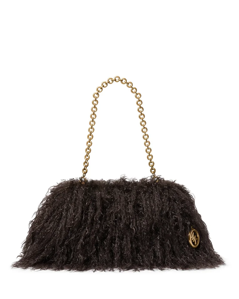 Goldie Cloud Faux Fur Frame Clutch