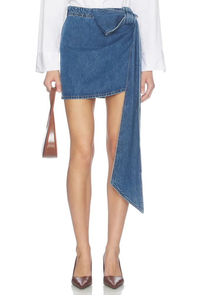 Draped Mini Skirt