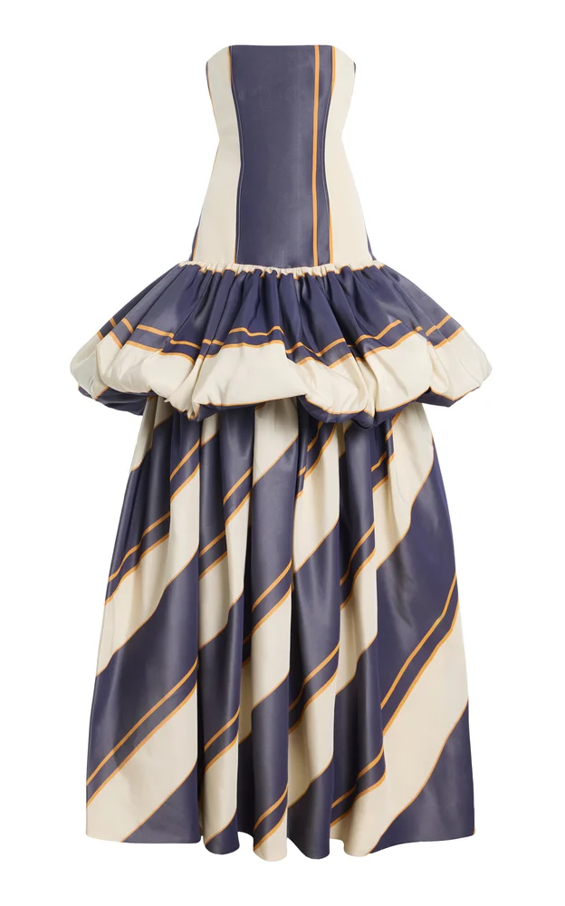 Strapless Daffodil Silk Gown