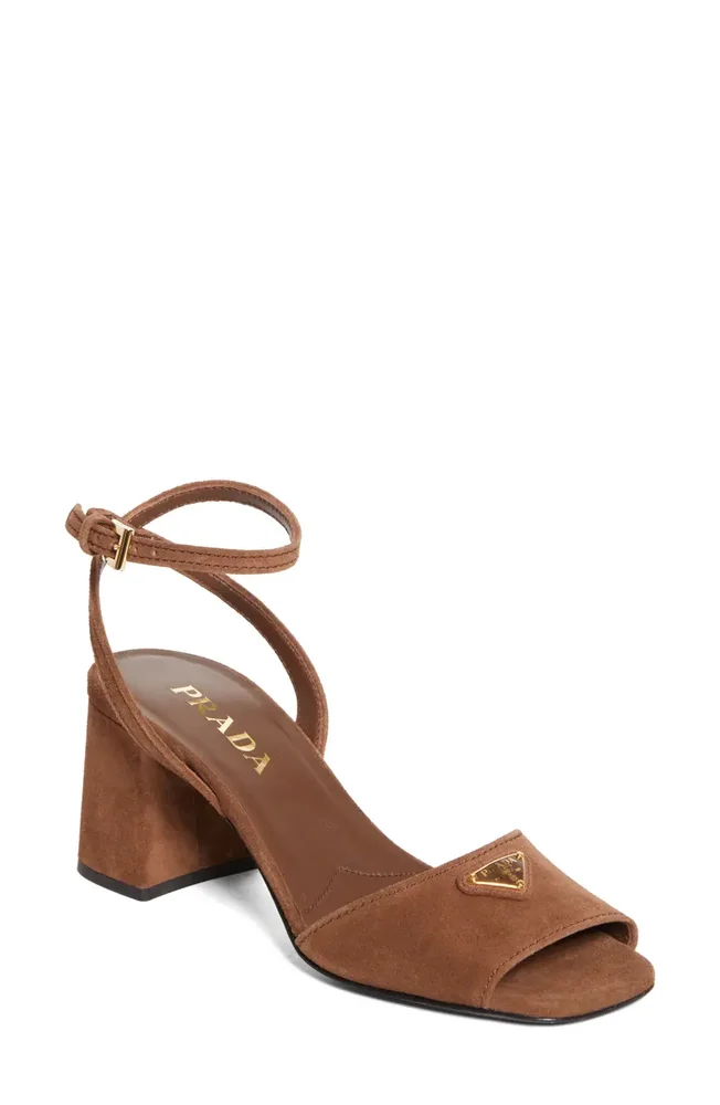 Block Heel Ankle Strap Sandal