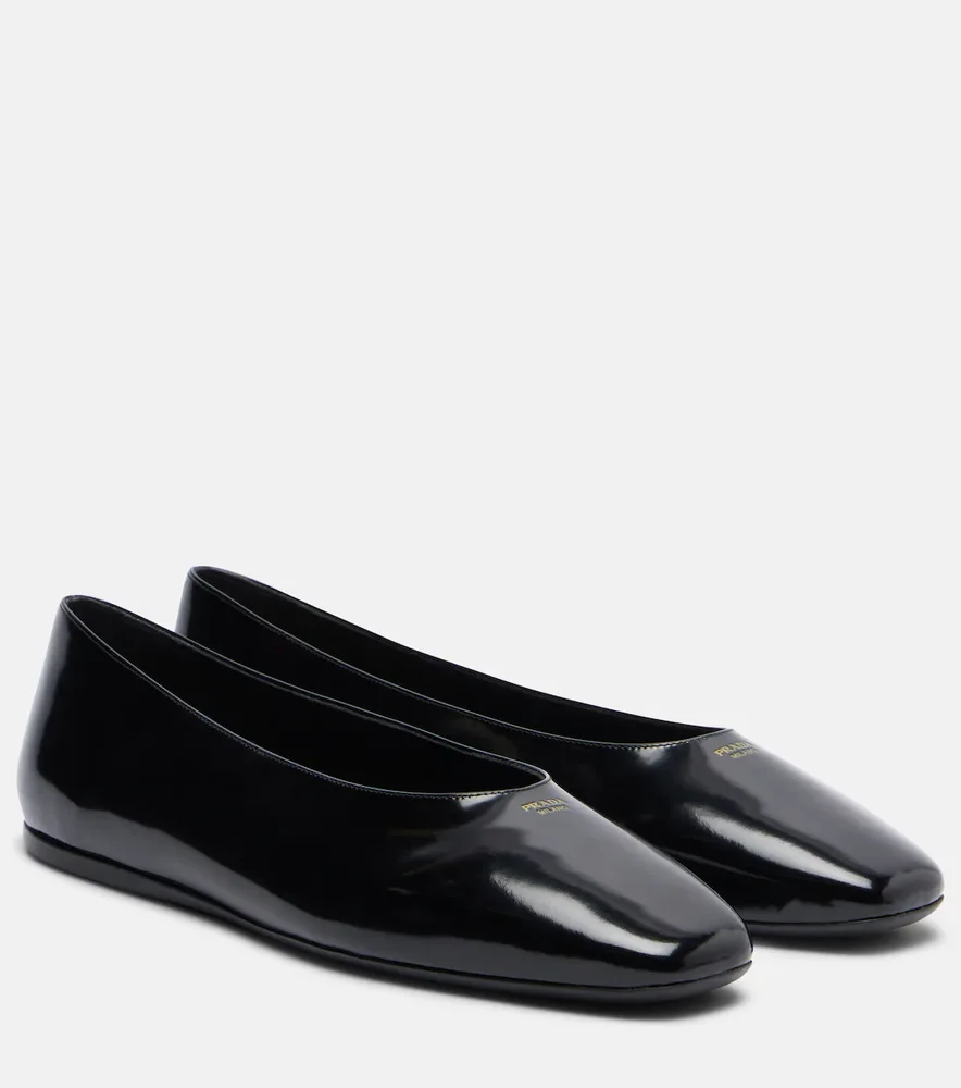 Leather ballet flats
