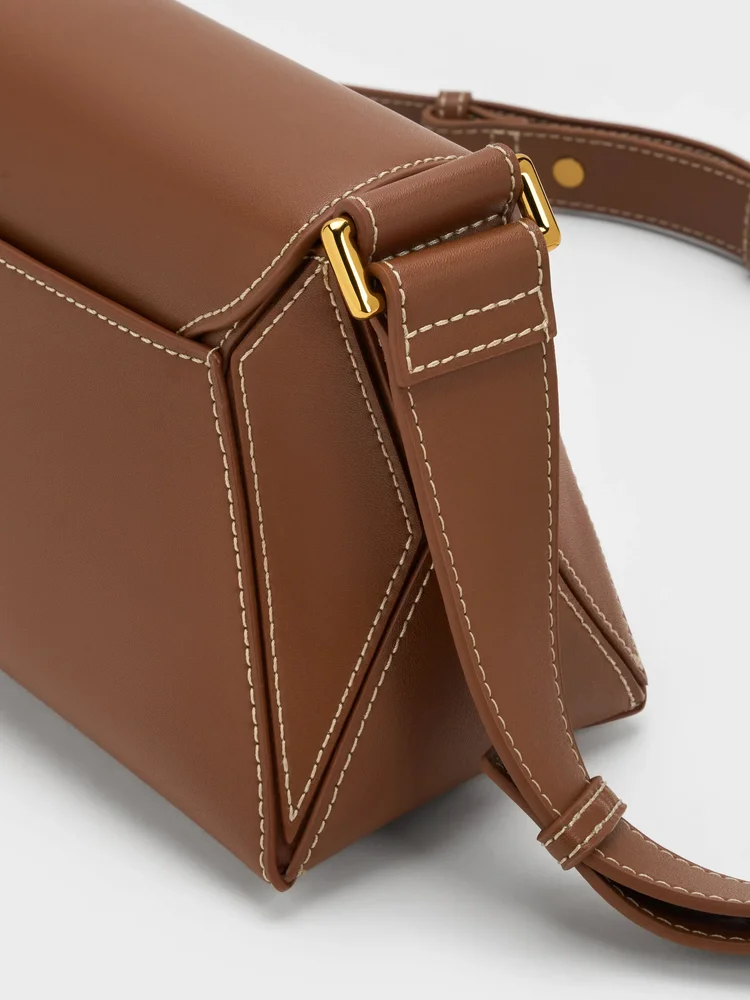 Charleskeith Nasrin Geometric Shoulder Bag - Chocolate