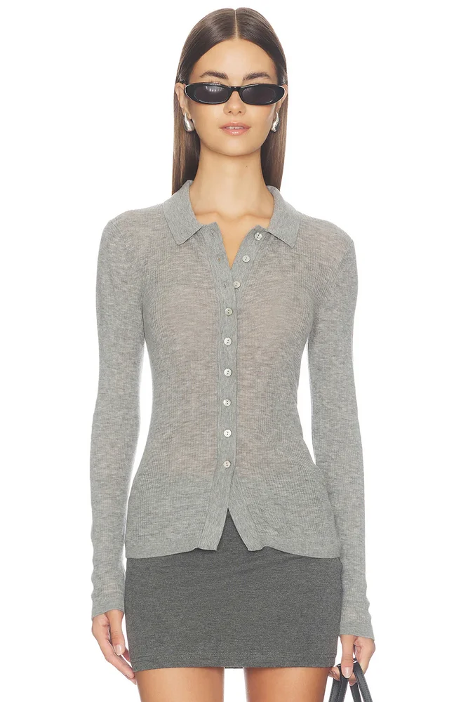 Korey Merino Blend Featherweight Rib Cardigan