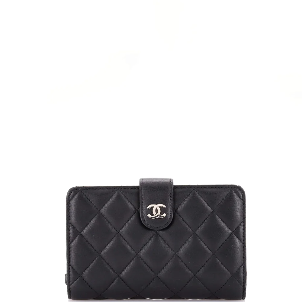 CC French Wallet Quilted Lambskin