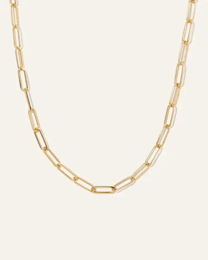 Yellow Gold 14K Gold Paperclip Chain Necklace - 4.4mm
