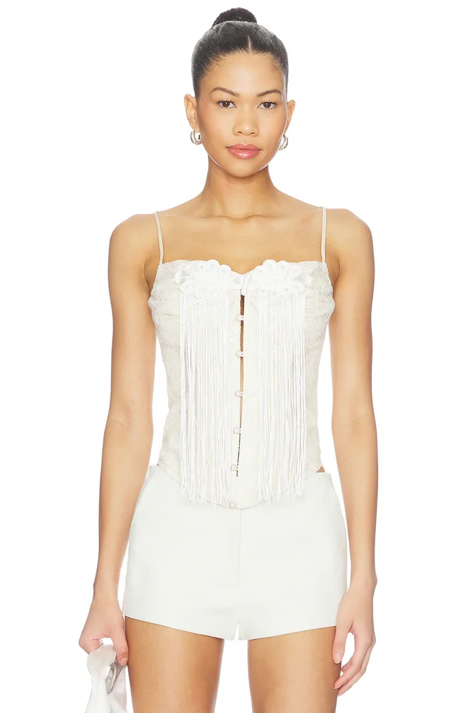 Yun Tassel Knot Corset Top