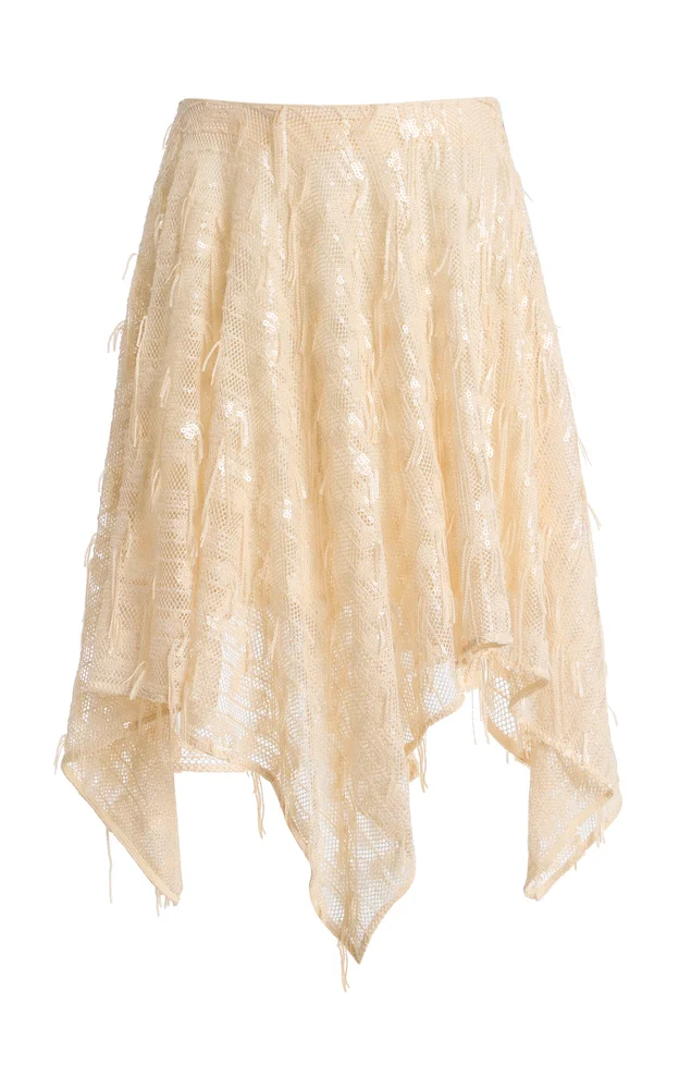 Sequined Midi Handkerchief Skirt
