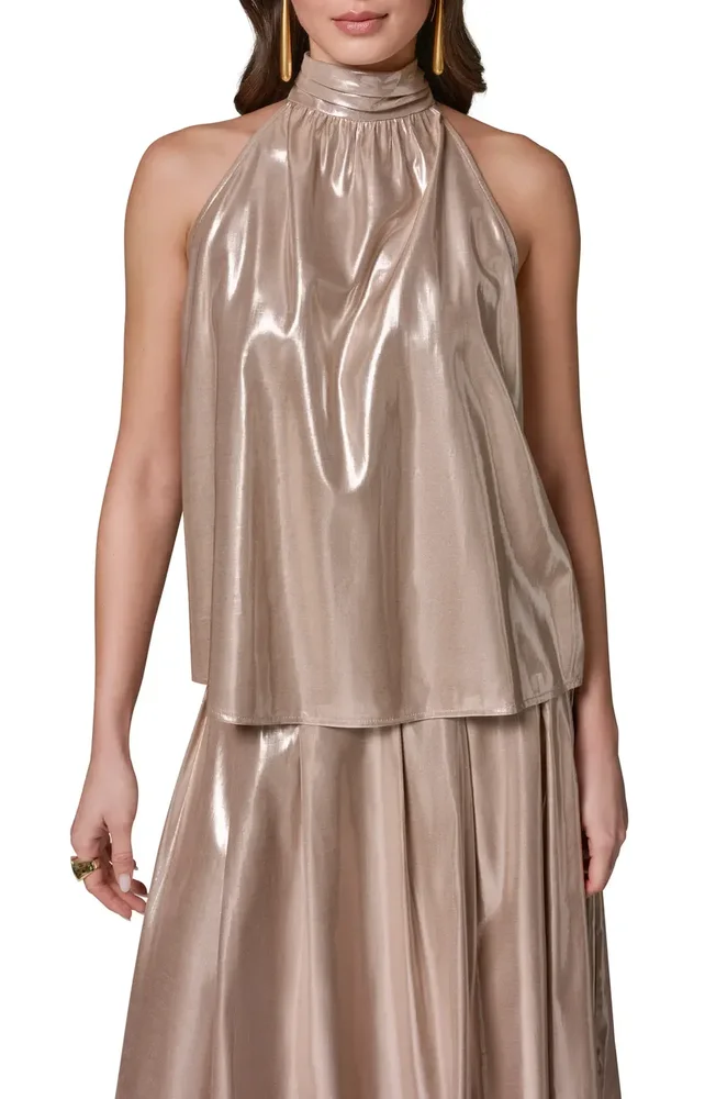 Metallic Halter Top