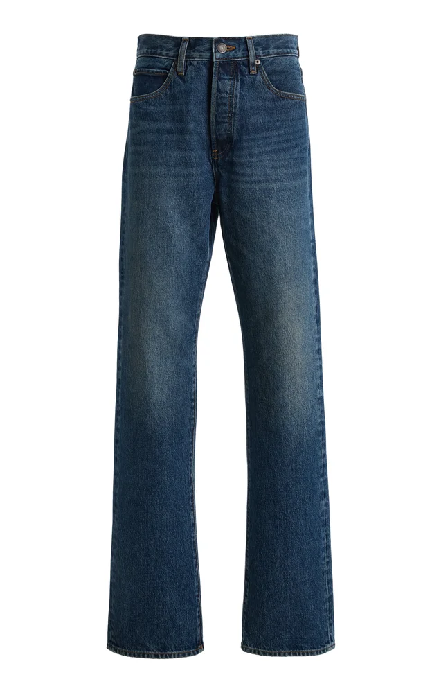 x Sotheby's Vertical Rigid High-Rise Straight-Leg Jeans