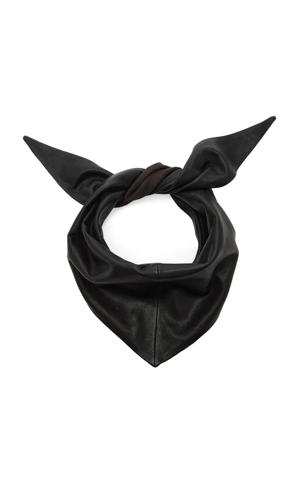 Large Leather Triangle Scarf