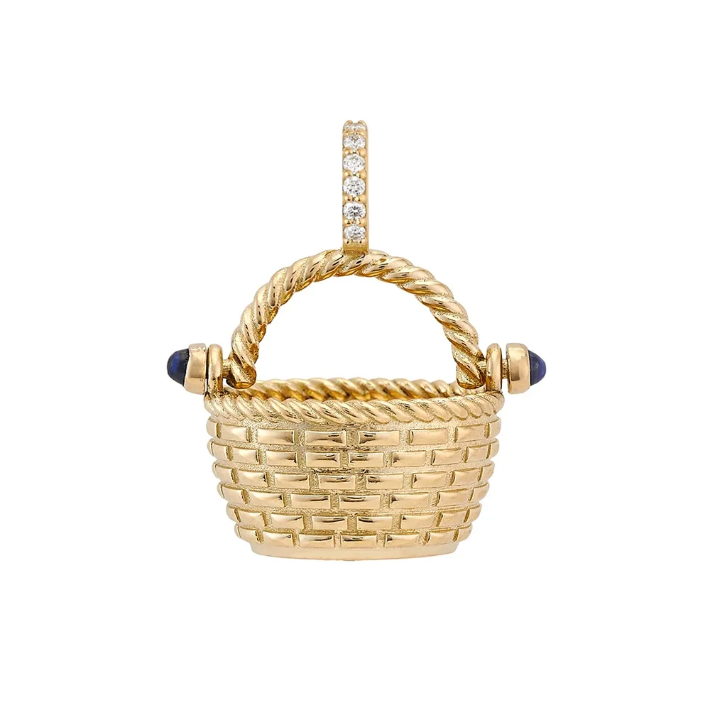 Diamond Nantucket Basket Charm LG