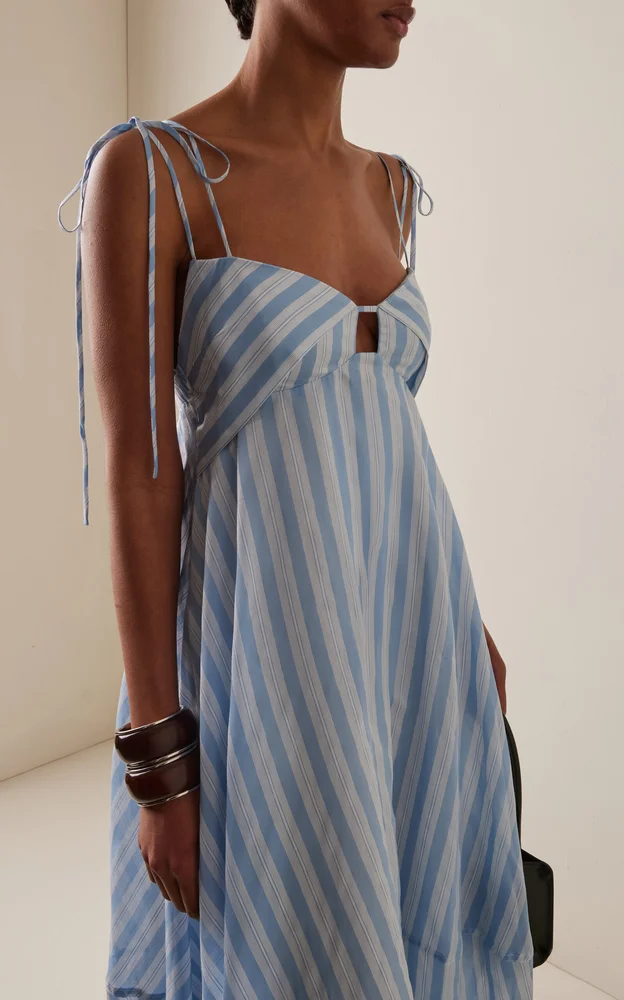 Melly Yarn-Dyed Midi Dress