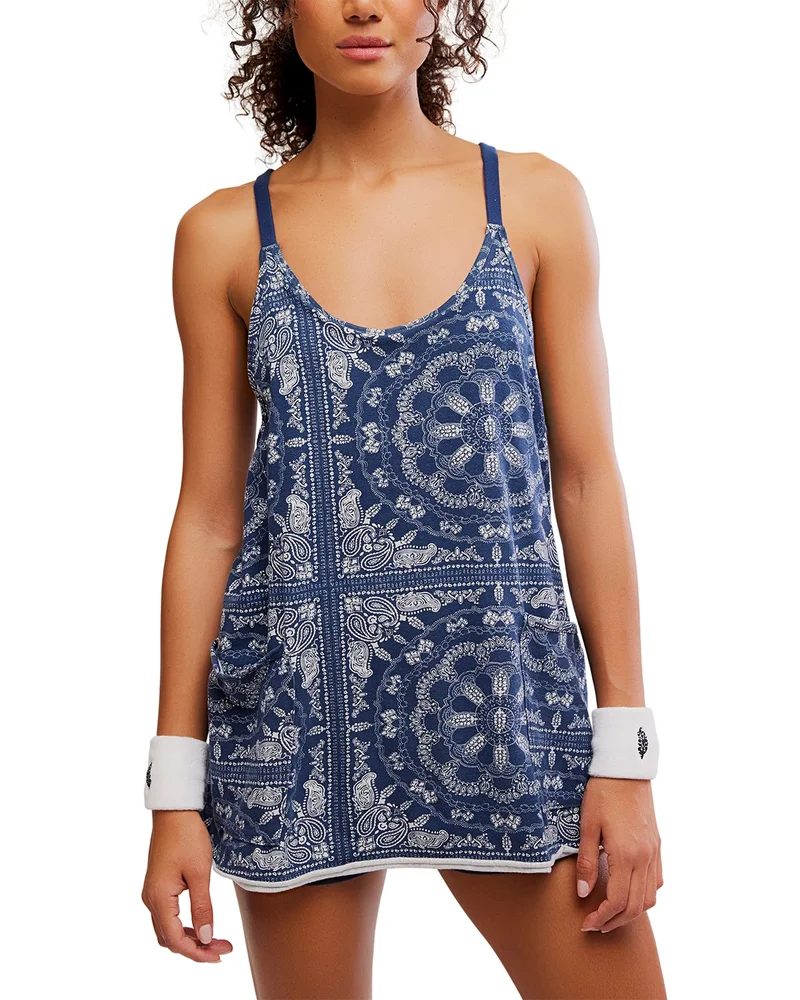 Hot Shot Mini Printed Romper Dress