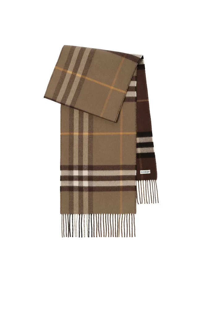 Reversible Check Cashmere Scarf