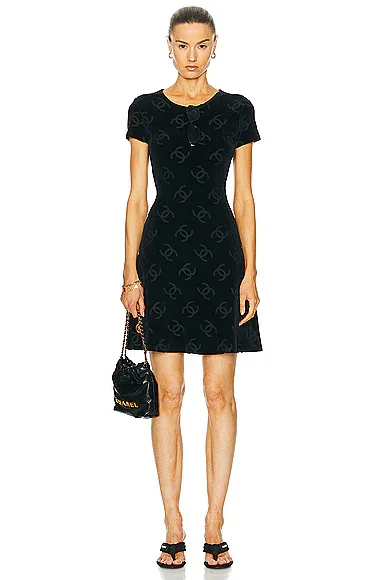 Chanel Velour CC Dress