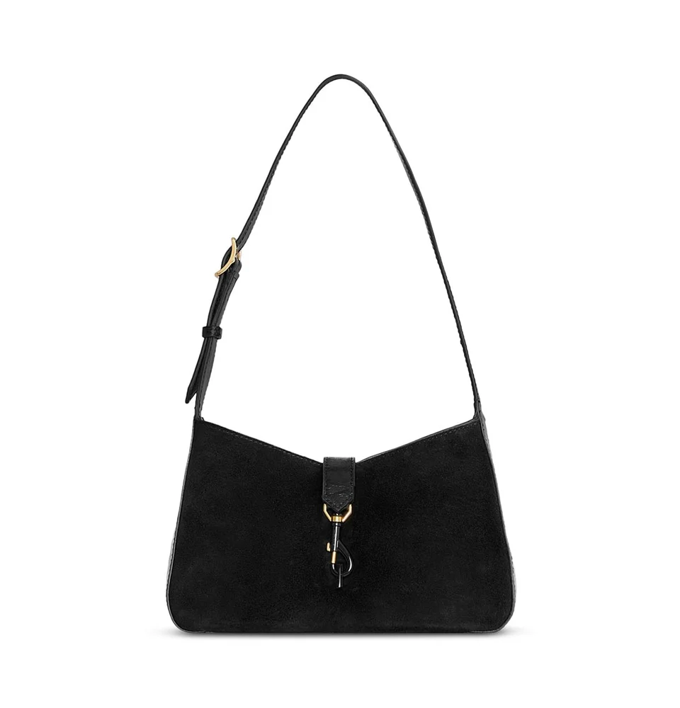 Megan Small Suede Shoulder Bag