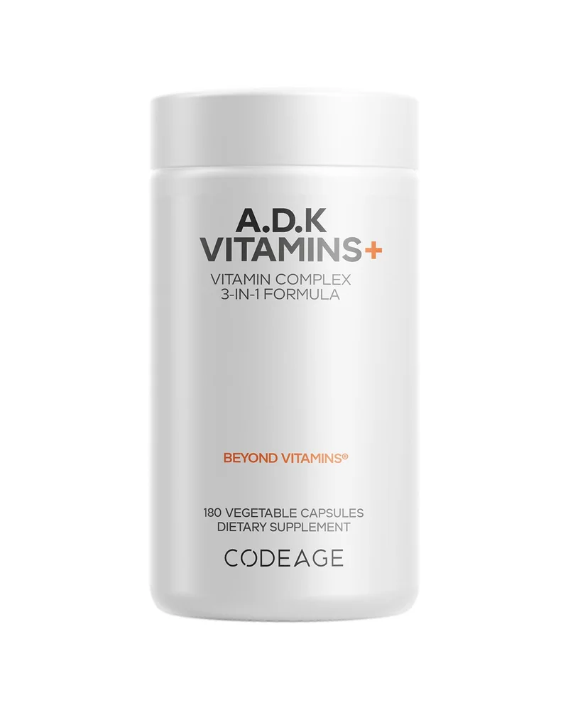 ADK Vitamins, 6-Month Supply, Vitamin A, D3 5000 IU, Vitamin K1 & K2 (MK7 & MK4