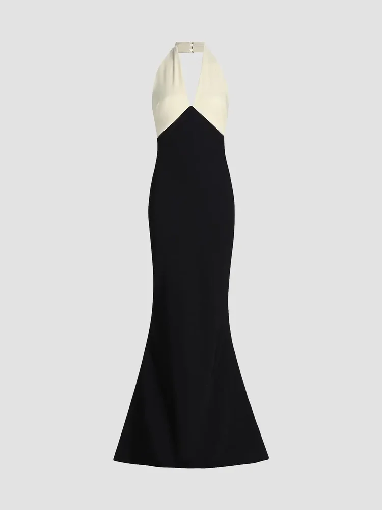 Noori Halter Mermaid Gown
