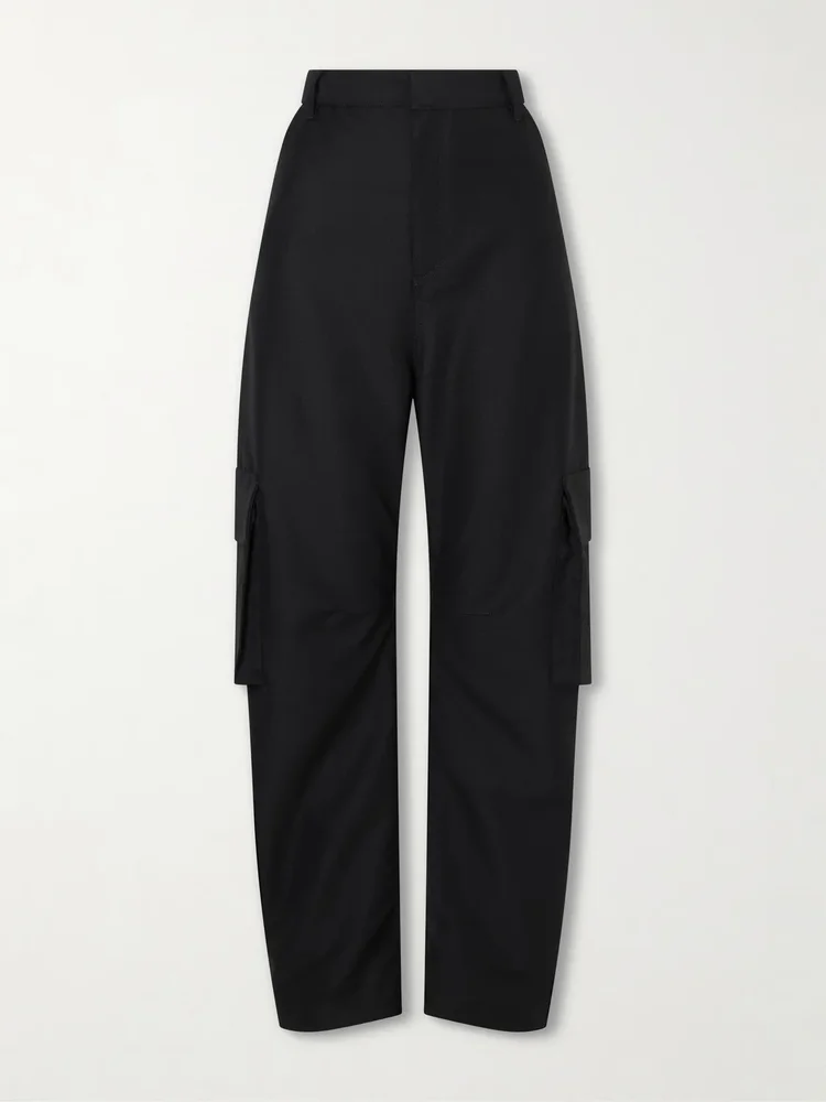 Cargo cotton wide-leg pants