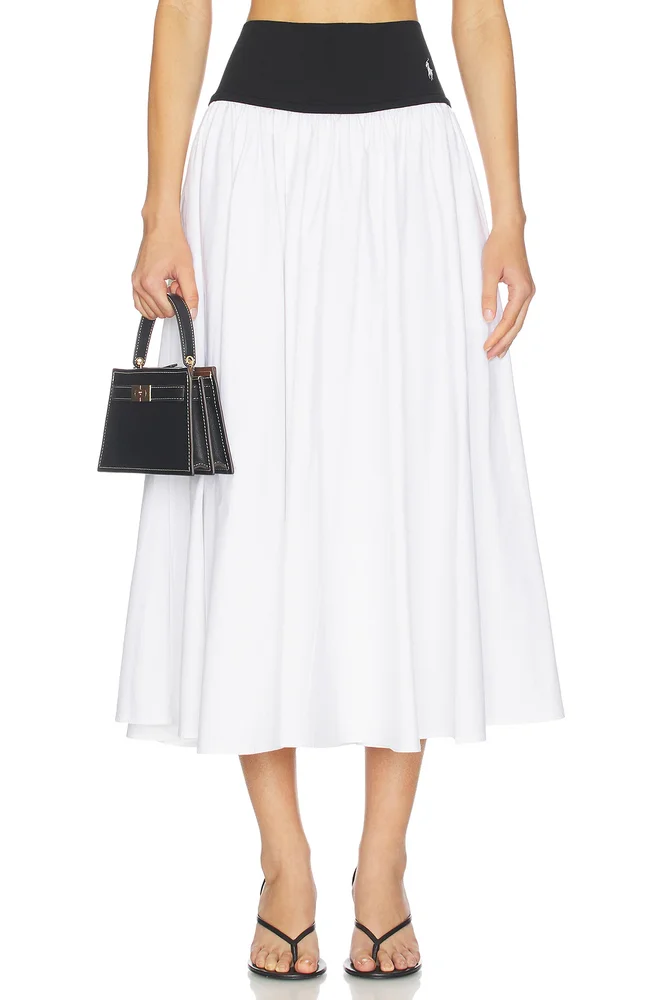 Midi A-line Skirt