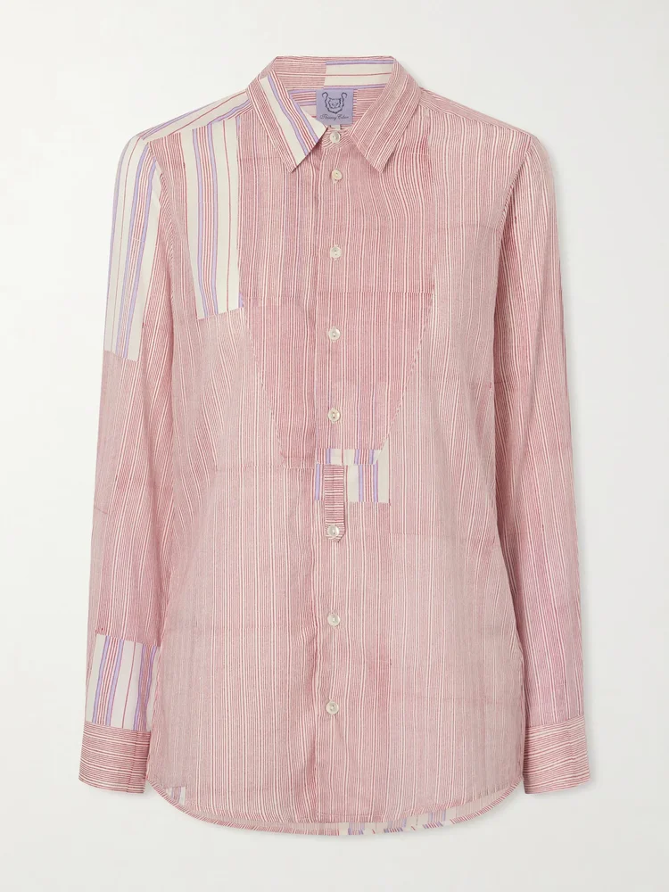 Baptiste striped cotton-voile shirt