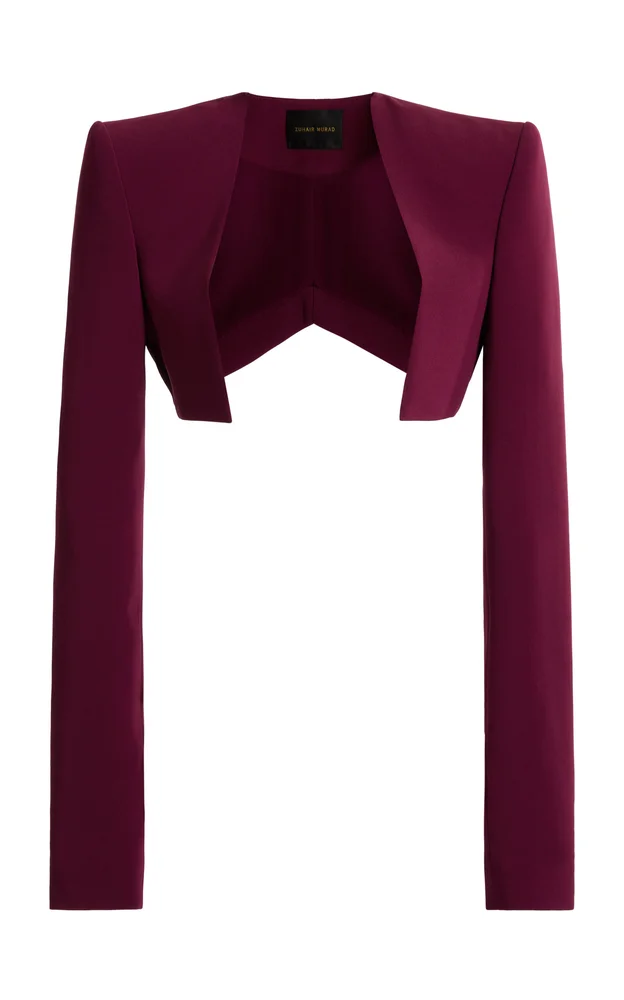 Heavy Cady Silk-Blend Bolero Jacket