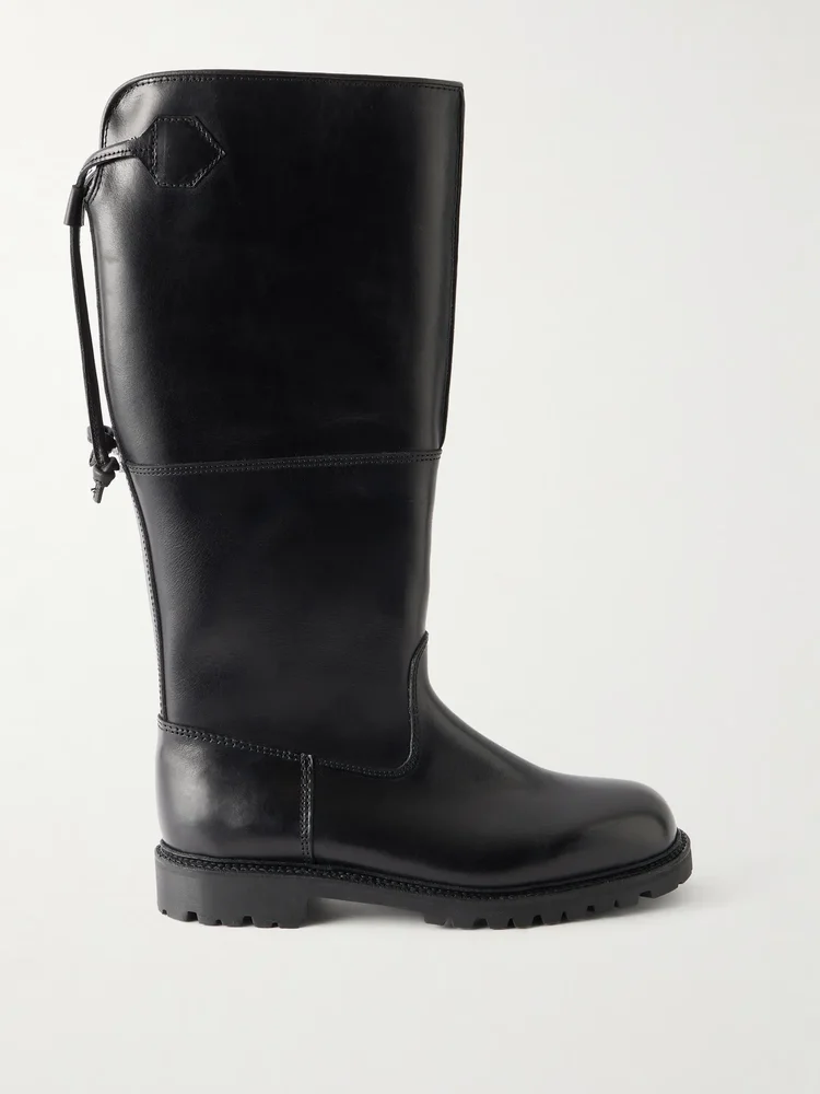 Forest leather knee boots