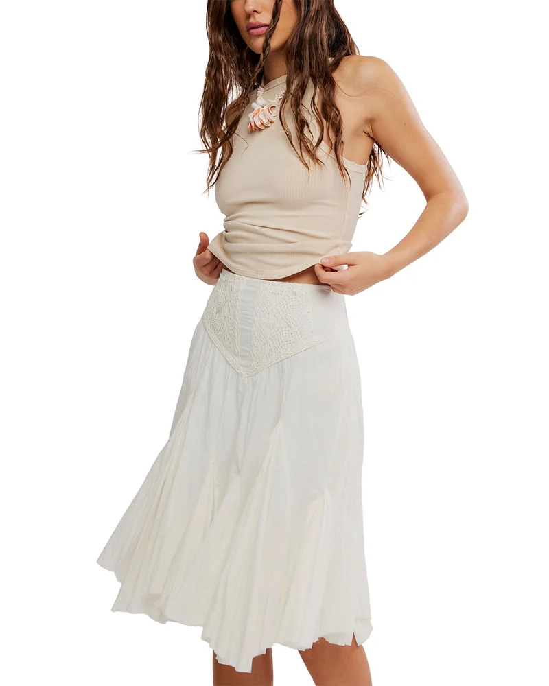 Frida Godet Midi Skirt